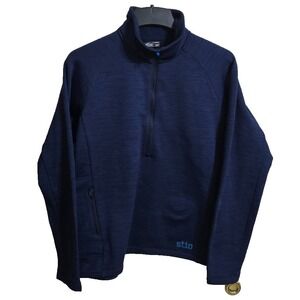 Stio Glide Power Stretch Half Zip Womens L Mountain Shadow Heather NWT